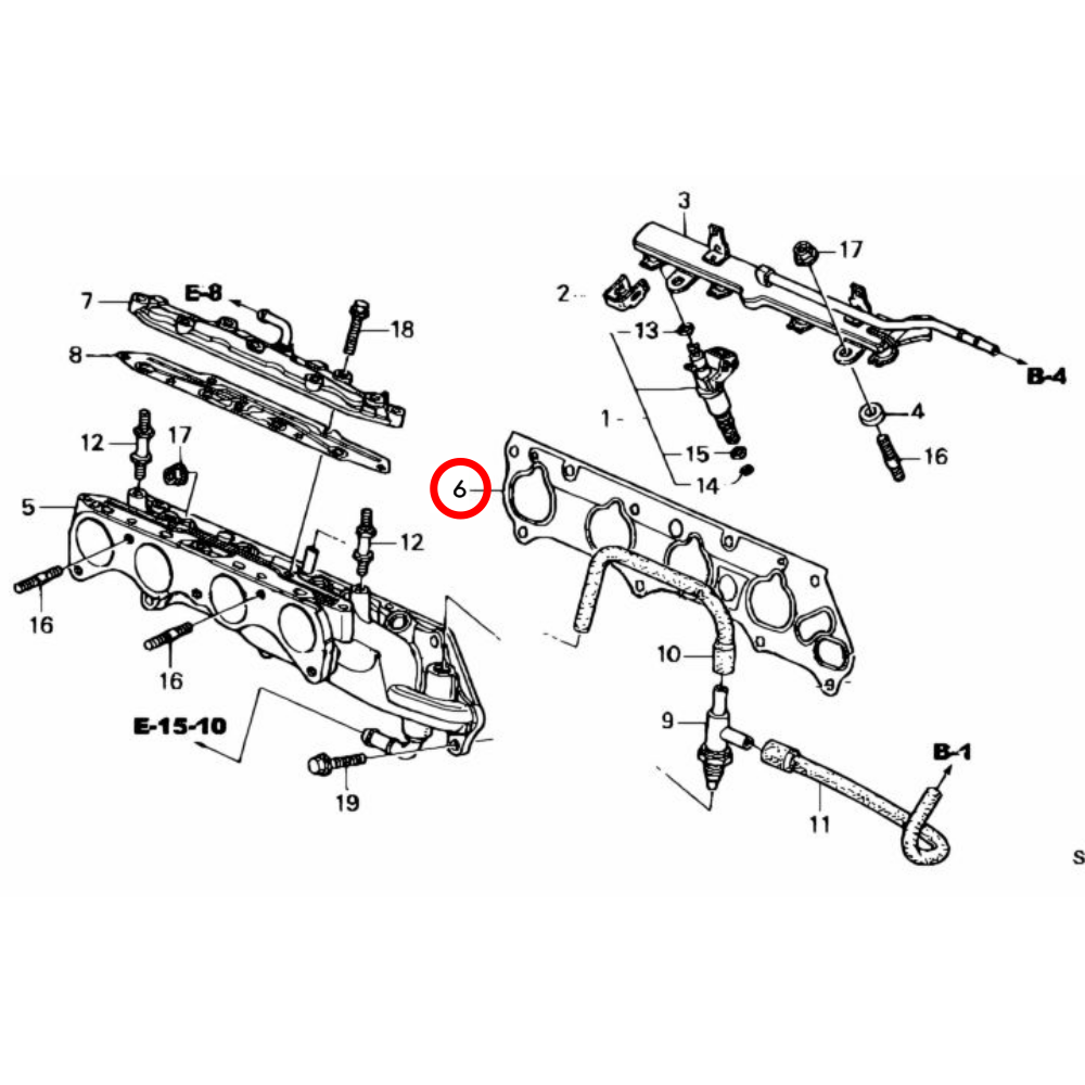 GENUINE HONDA INTAKE INLET MANIFOLD GASKET CIVIC FN2 TYPE R K20Z