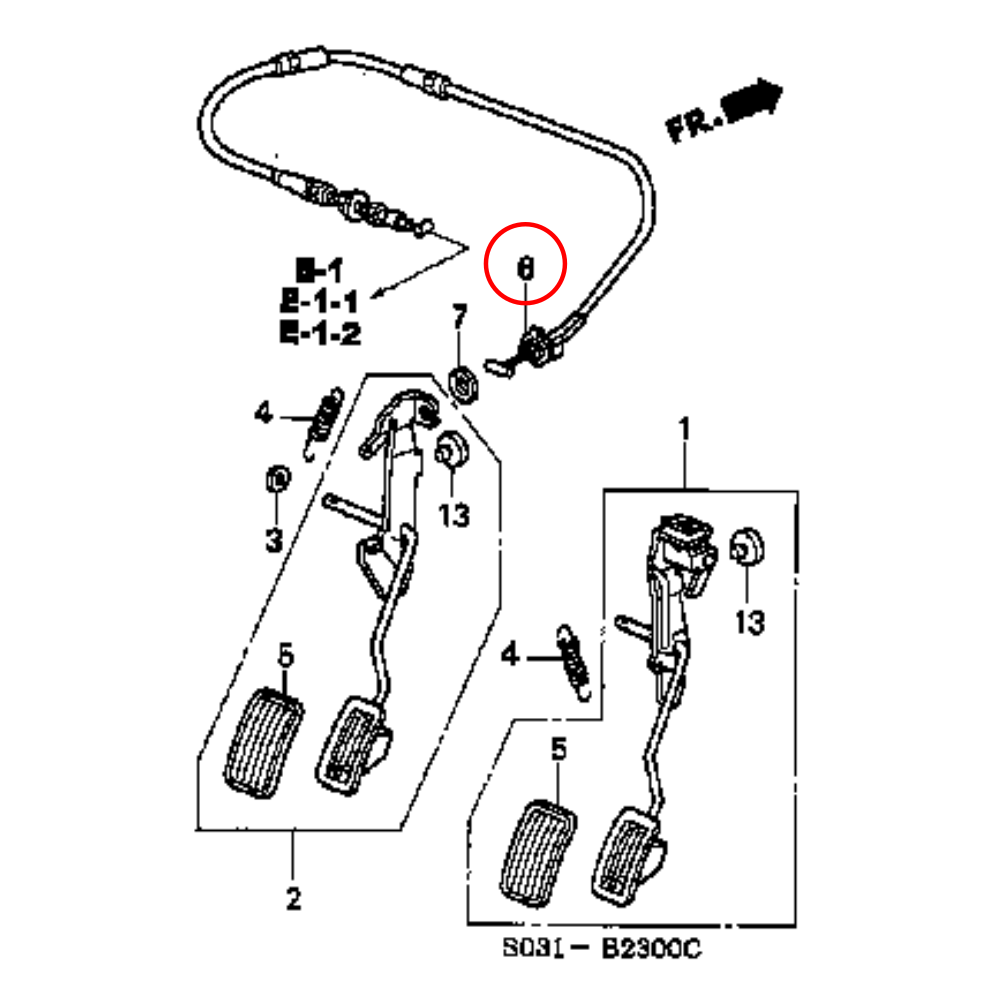 GENUINE HONDA THROTTLE CABLE CIVIC EK4 EK9 TYPE R B16A2 B16B - 17910-S03-Z02