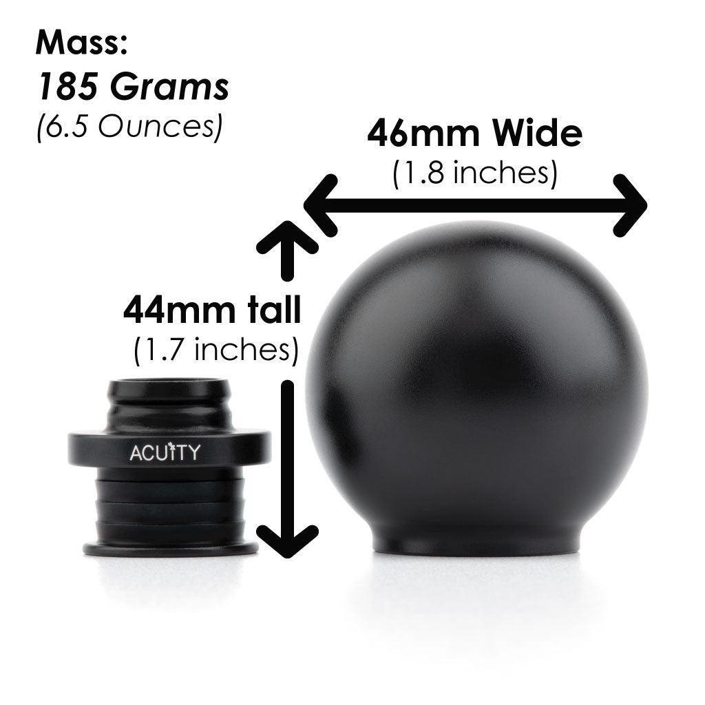 ACUITY POCO Low-Profile Shift Knob in Satin Black Finish (M10X1.5)