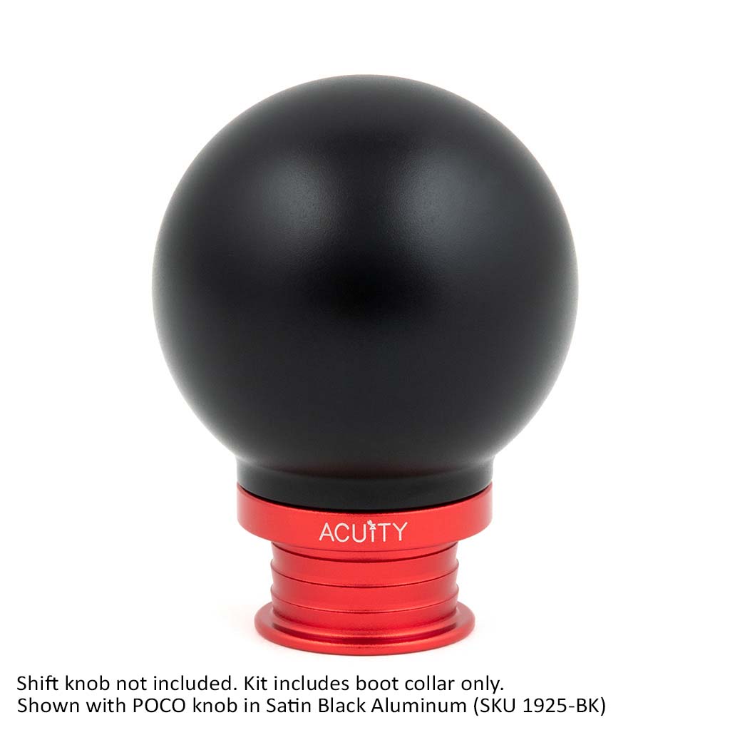 ACUITY Satin Red Aluminum Shift Boot Collar for POCO Shift Knobs