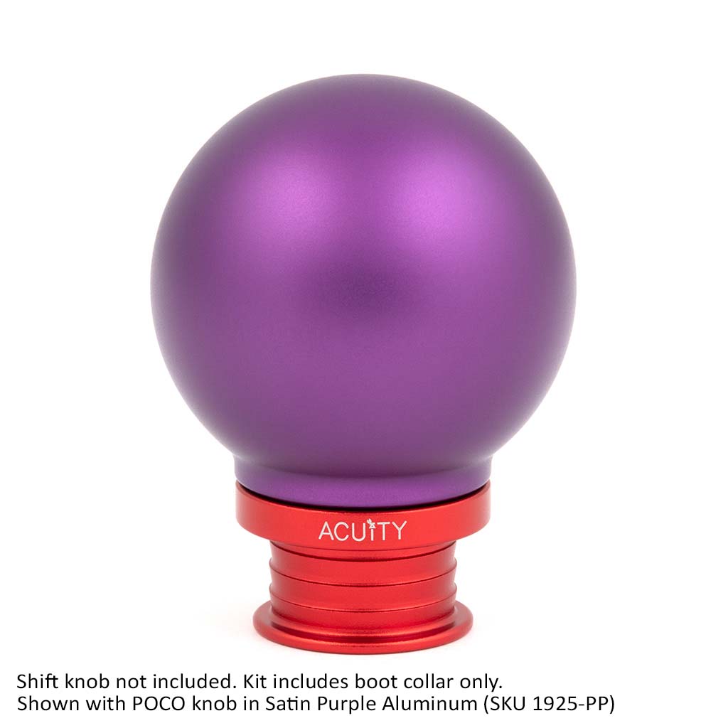 ACUITY Satin Red Aluminum Shift Boot Collar for POCO Shift Knobs