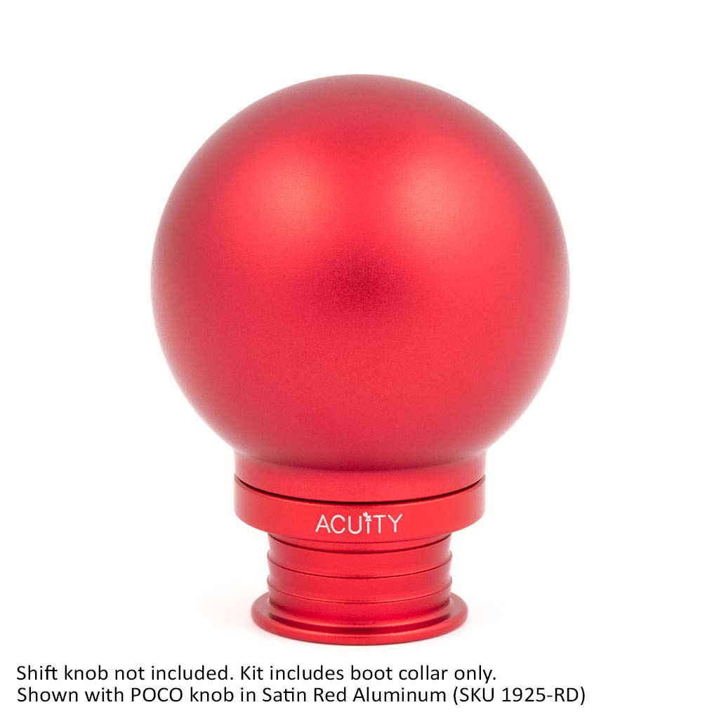 ACUITY Satin Red Aluminum Shift Boot Collar for POCO Shift Knobs