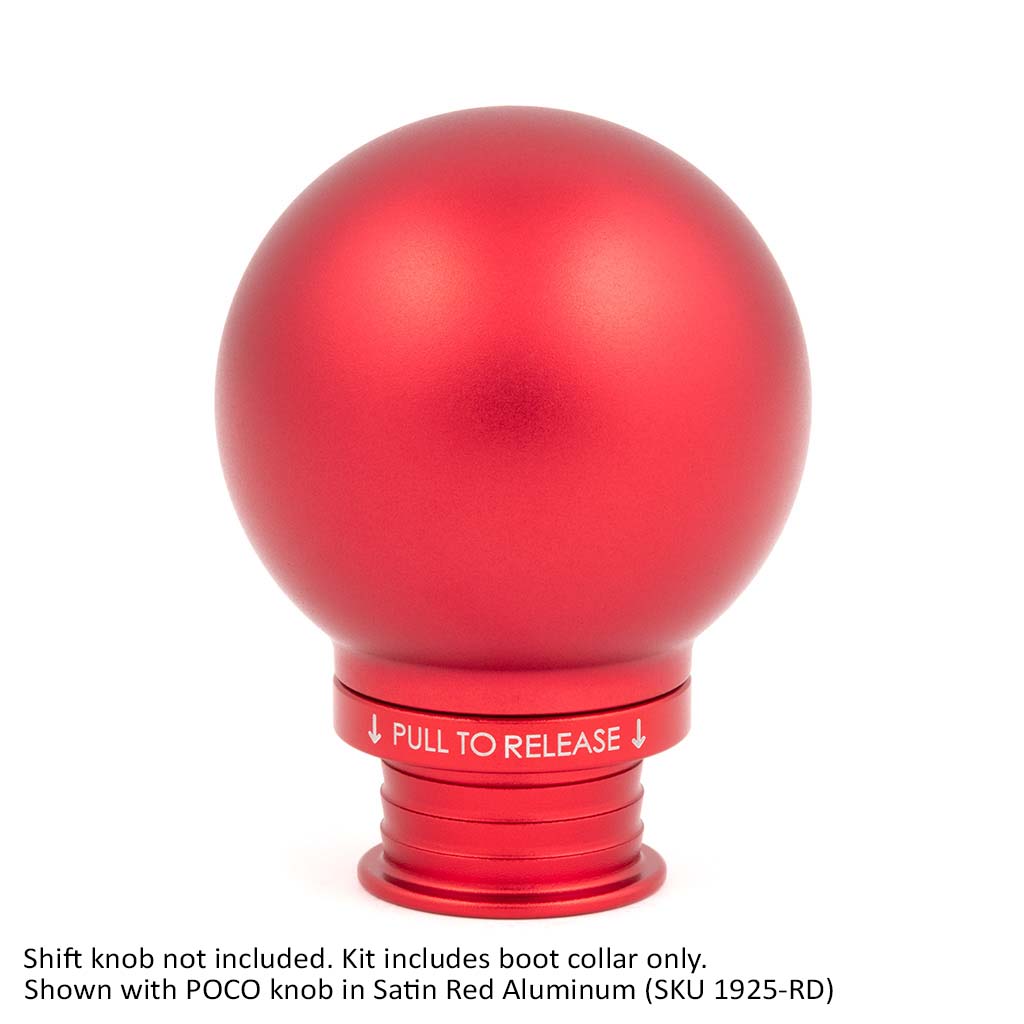 ACUITY Satin Red Aluminum Shift Boot Collar for POCO Shift Knobs