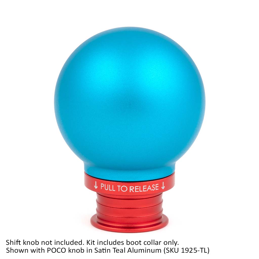 ACUITY Satin Red Aluminum Shift Boot Collar for POCO Shift Knobs