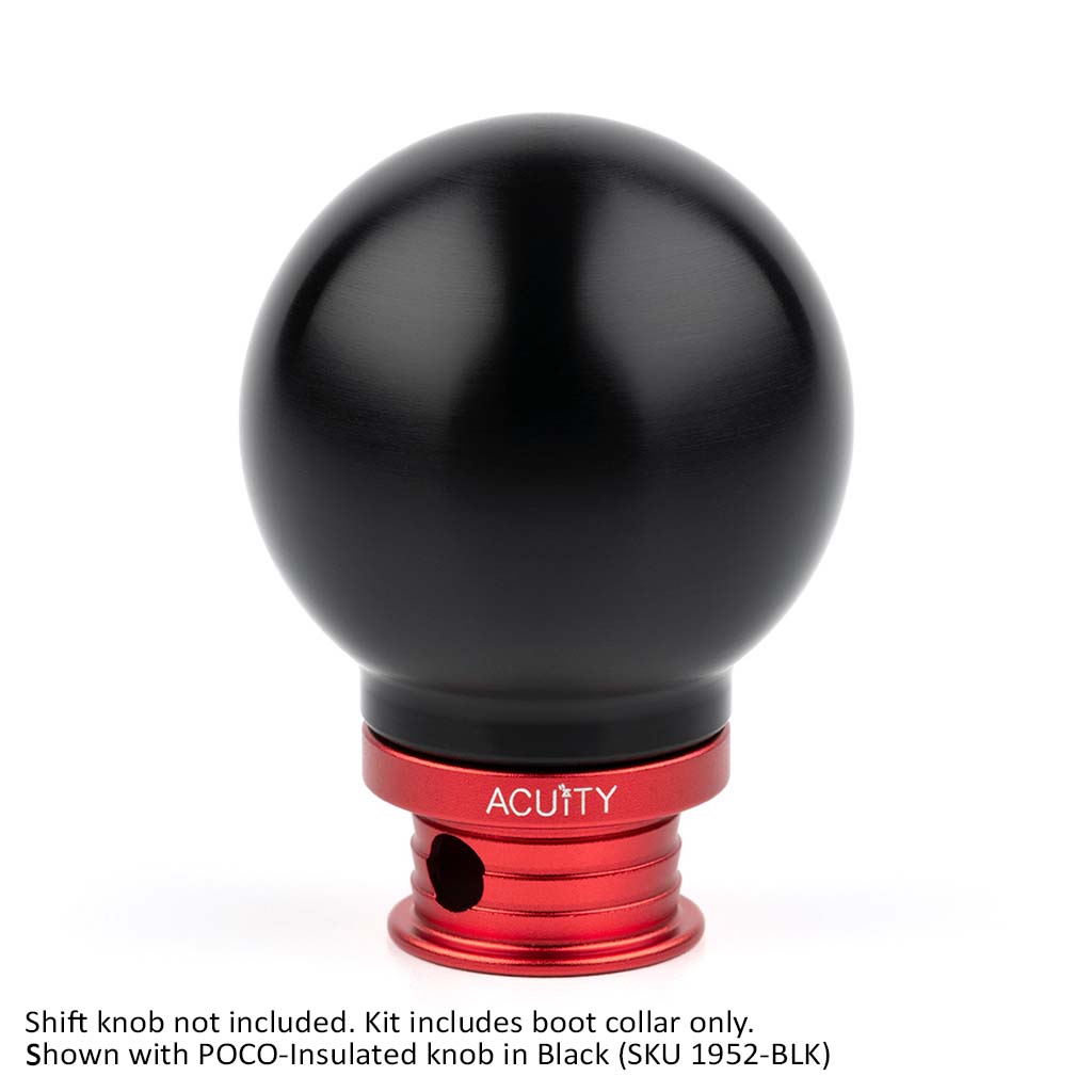 ACUITY Satin Red Aluminum Shift Boot Collar for POCO Shift Knobs