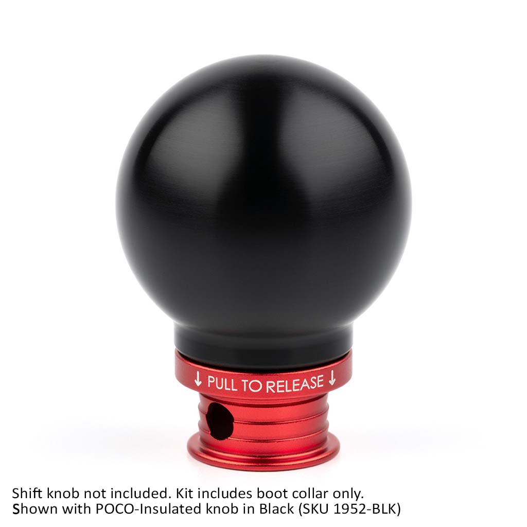 ACUITY Satin Red Aluminum Shift Boot Collar for POCO Shift Knobs