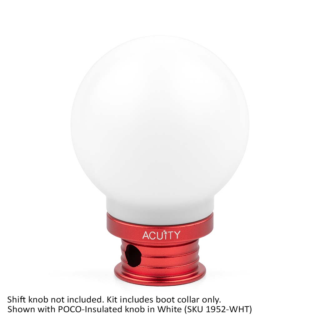 ACUITY Satin Red Aluminum Shift Boot Collar for POCO Shift Knobs