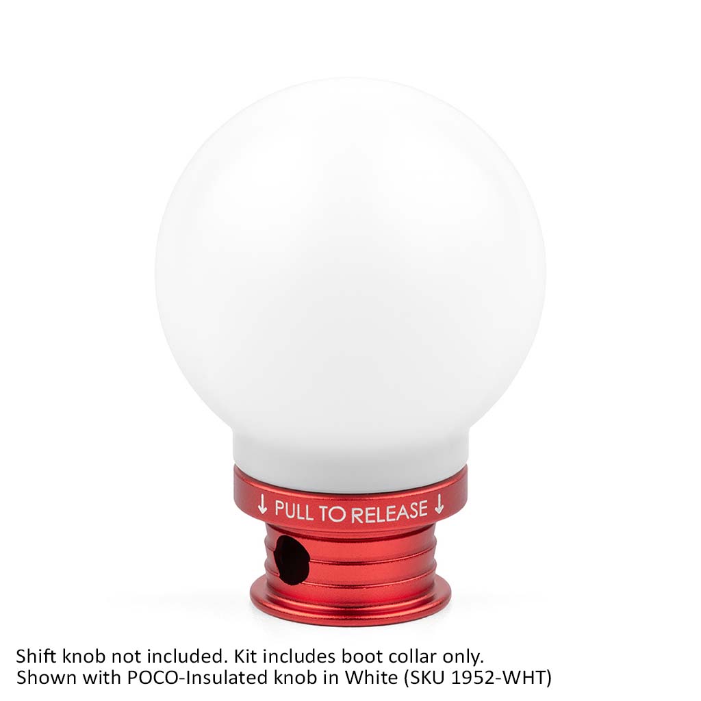 ACUITY Satin Red Aluminum Shift Boot Collar for POCO Shift Knobs