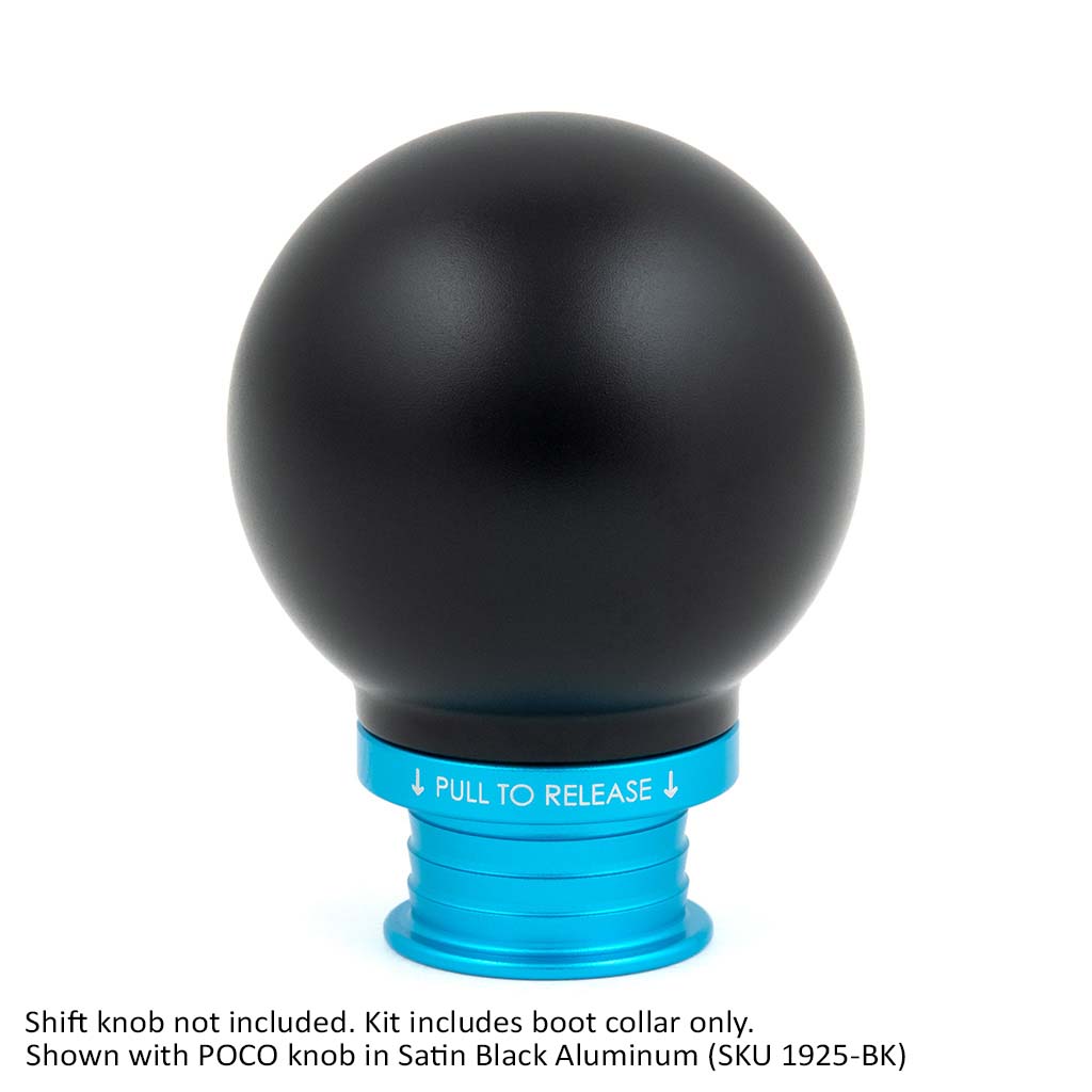 ACUITY Satin Teal Aluminum Shift Boot Collar for POCO Shift Knobs