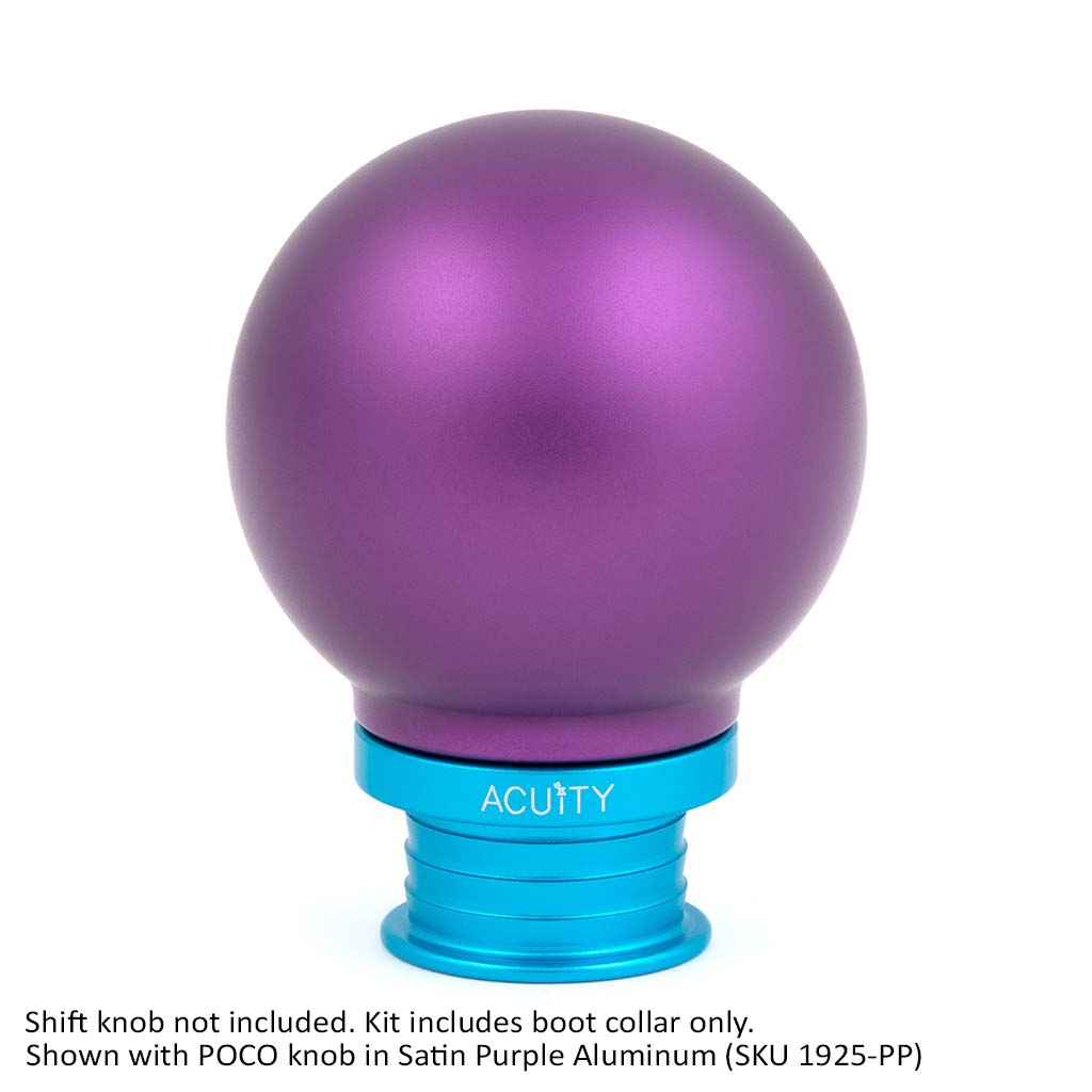 ACUITY Satin Teal Aluminum Shift Boot Collar for POCO Shift Knobs
