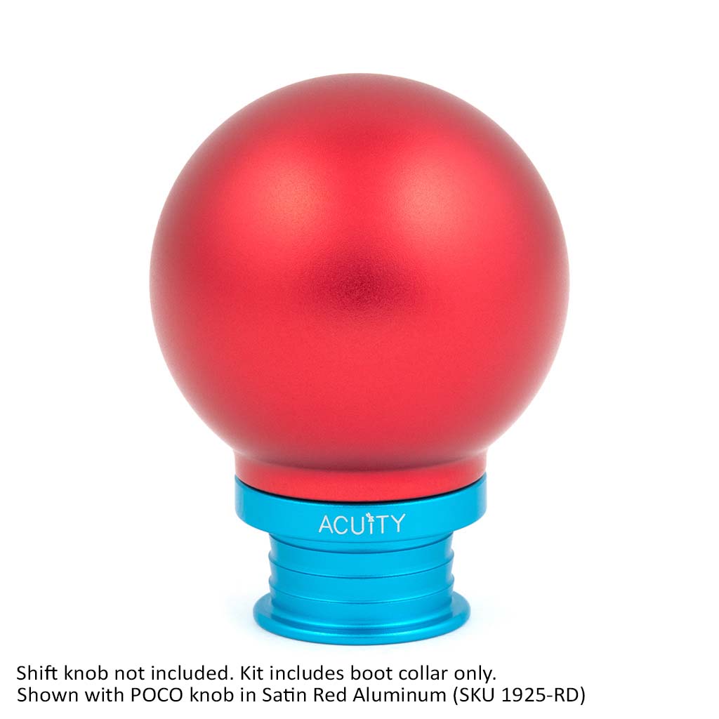 ACUITY Satin Teal Aluminum Shift Boot Collar for POCO Shift Knobs