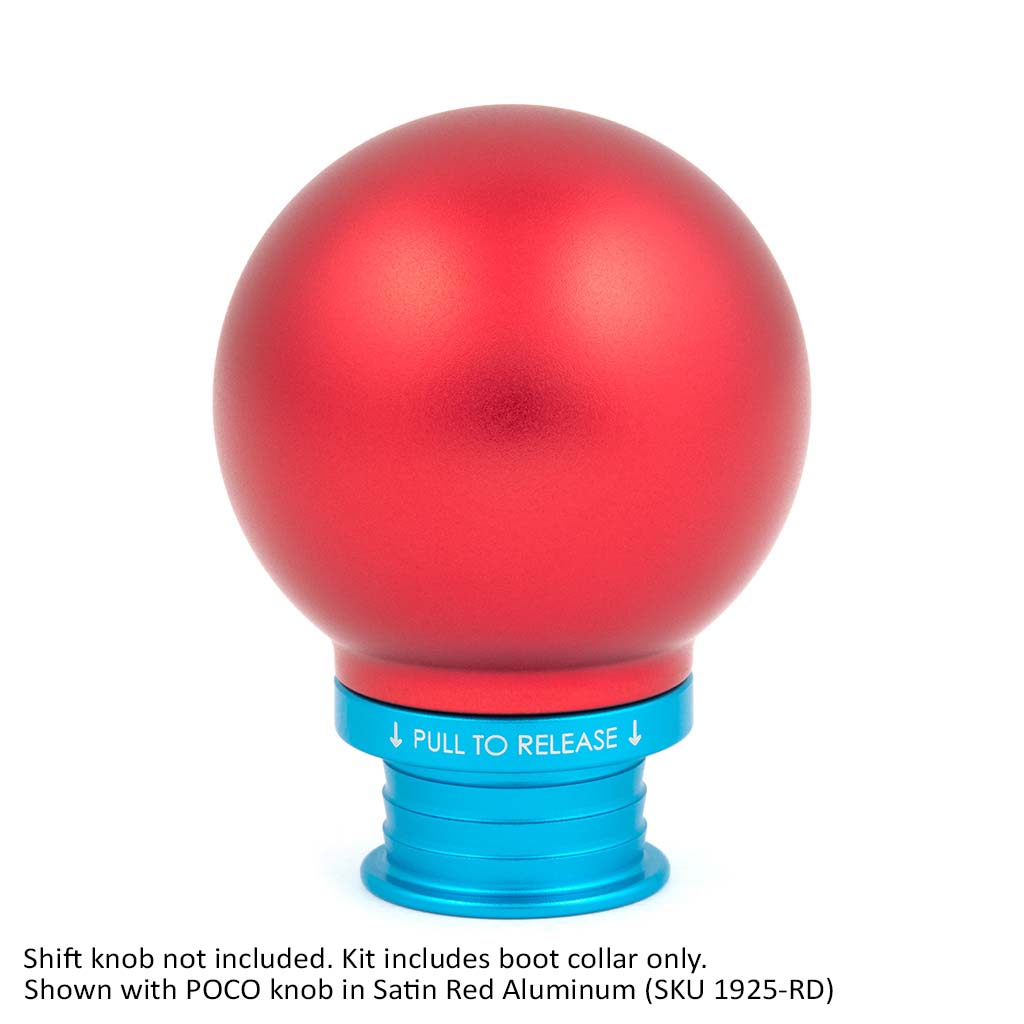 ACUITY Satin Teal Aluminum Shift Boot Collar for POCO Shift Knobs