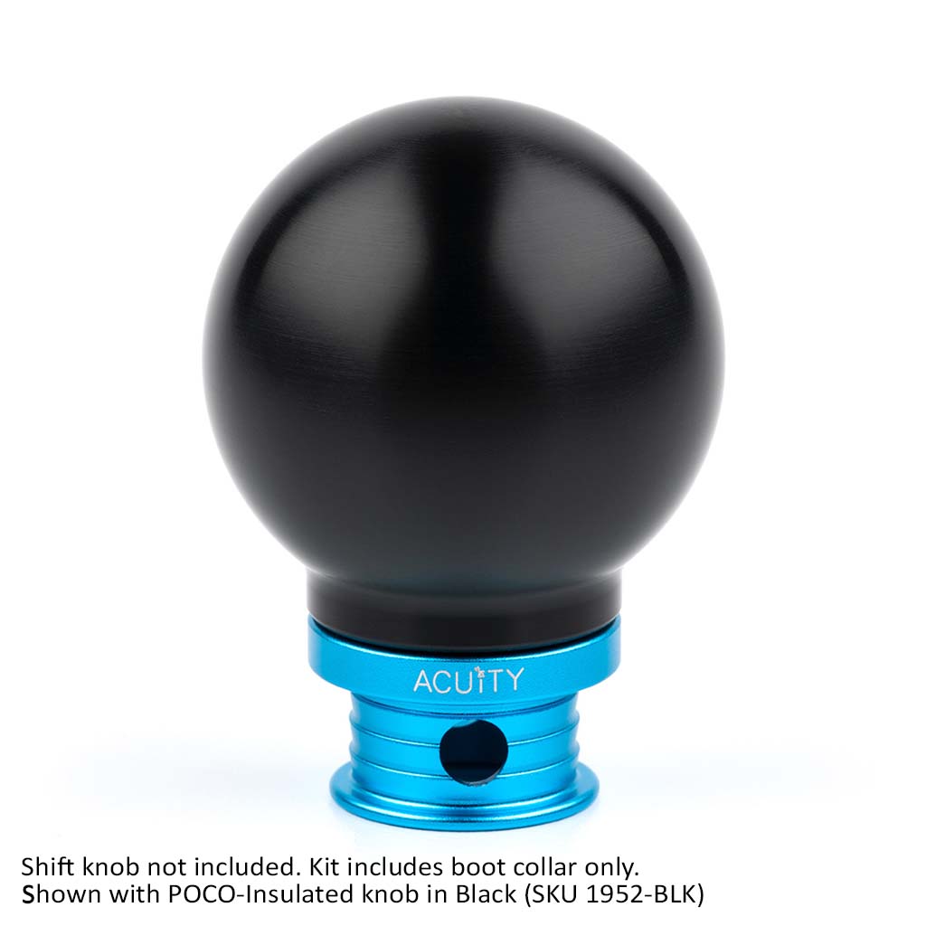 ACUITY Satin Teal Aluminum Shift Boot Collar for POCO Shift Knobs