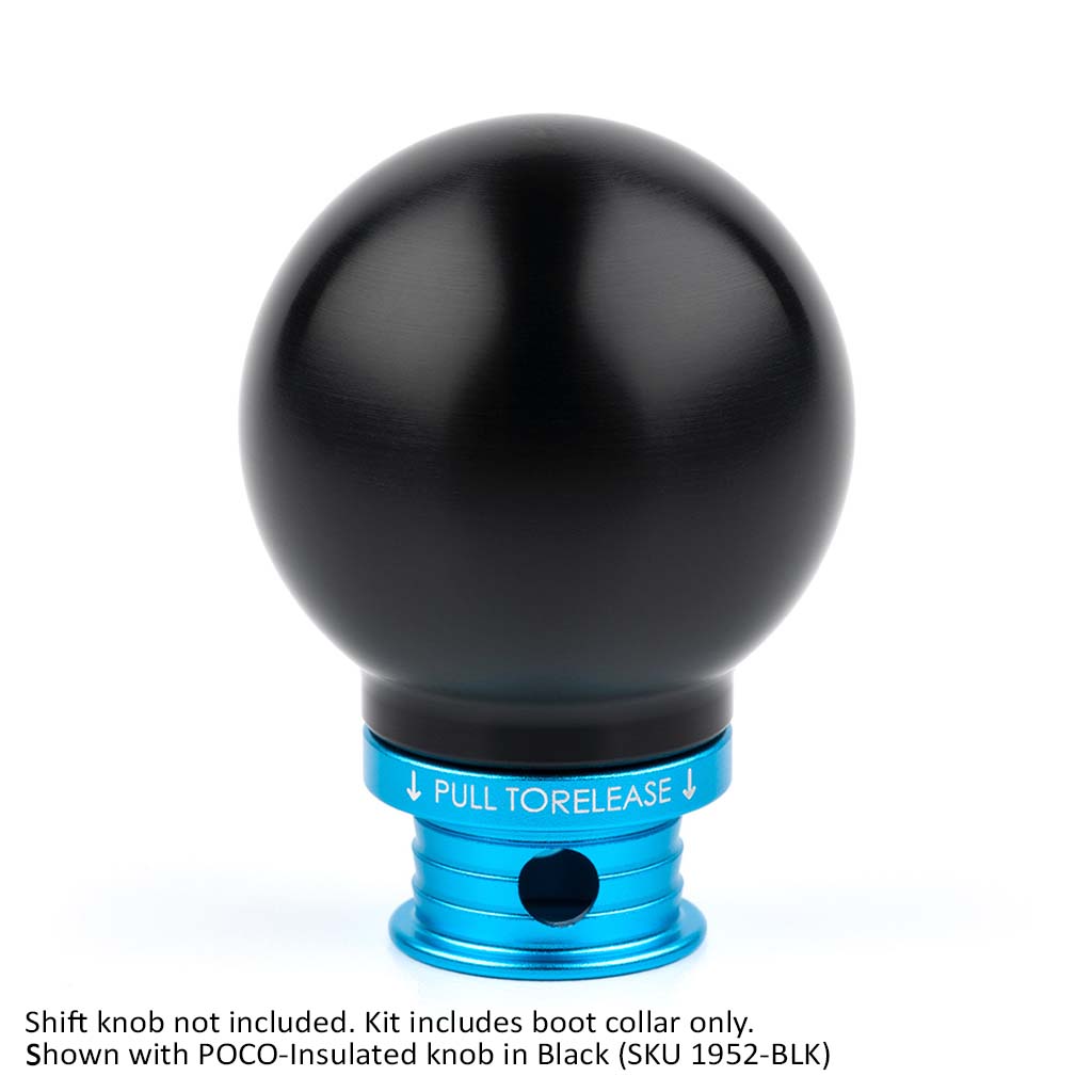 ACUITY Satin Teal Aluminum Shift Boot Collar for POCO Shift Knobs