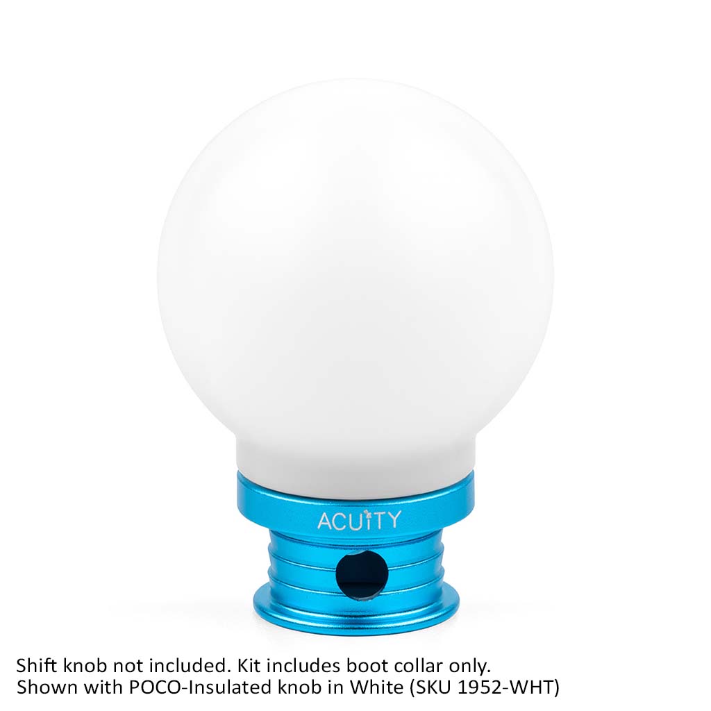 ACUITY Satin Teal Aluminum Shift Boot Collar for POCO Shift Knobs