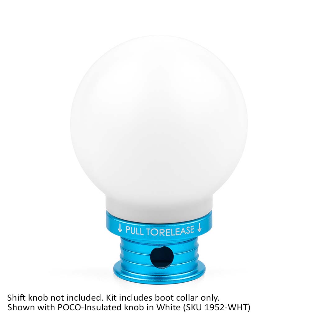 ACUITY Satin Teal Aluminum Shift Boot Collar for POCO Shift Knobs