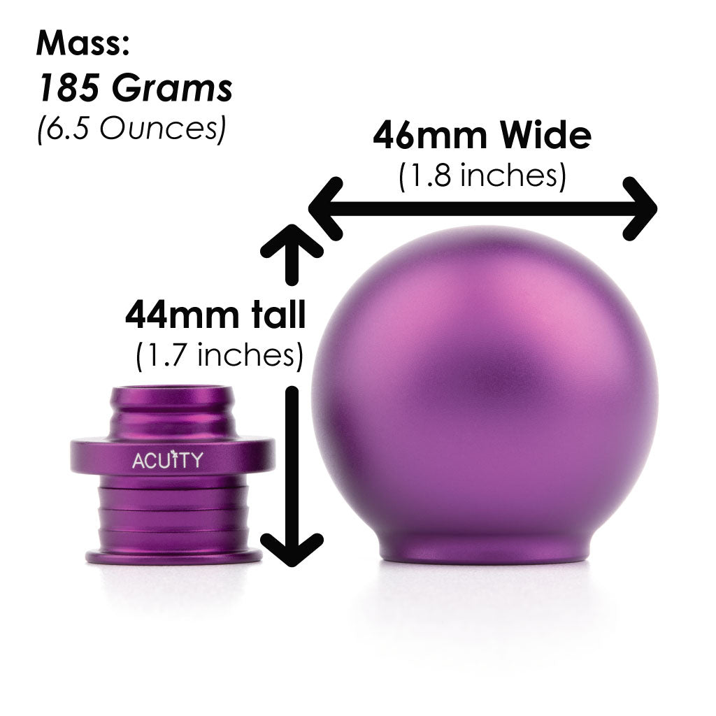 ACUITY POCO Low-Profile Shift Knob in Satin Purple Finish (M10X1.5)