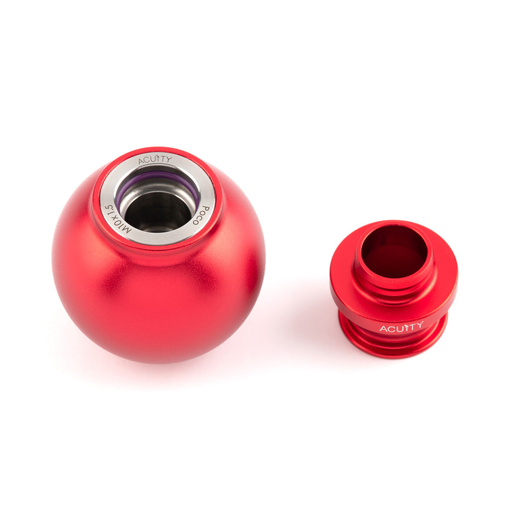 ACUITY POCO Low-Profile Shift Knob in Satin Red Finish (M10X1.5)