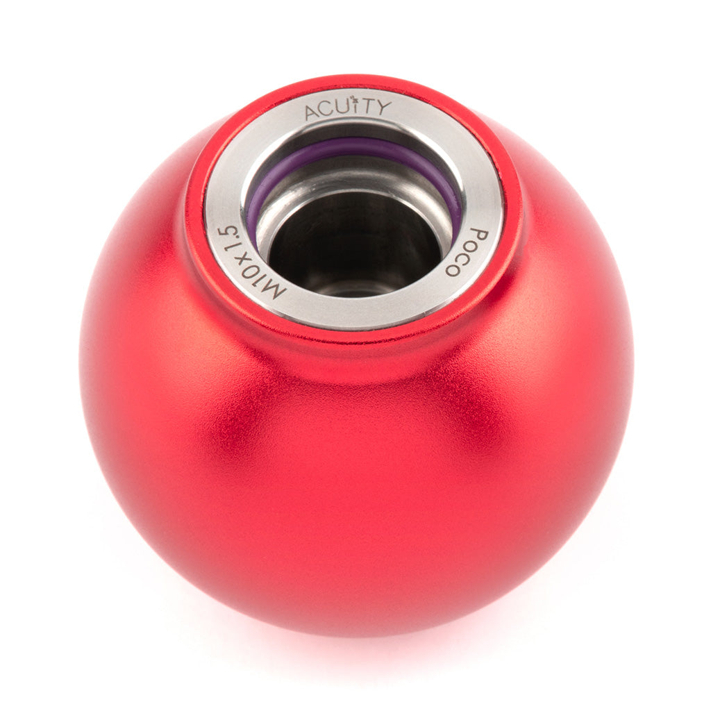 ACUITY POCO Low-Profile Shift Knob in Satin Red Finish (M10X1.5)