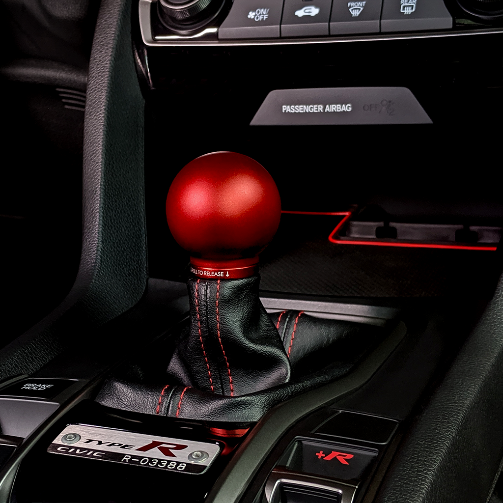 ACUITY POCO Low-Profile Shift Knob in Satin Red Finish (M10X1.5)