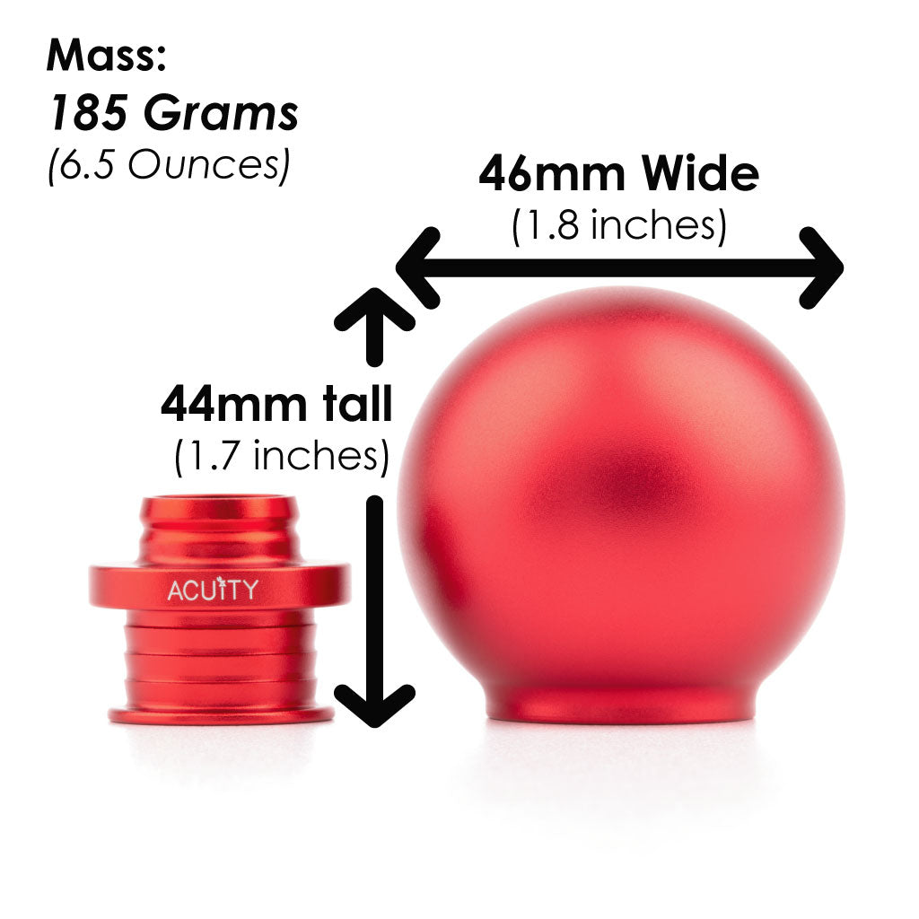 ACUITY POCO Low-Profile Shift Knob in Satin Red Finish (M10X1.5)