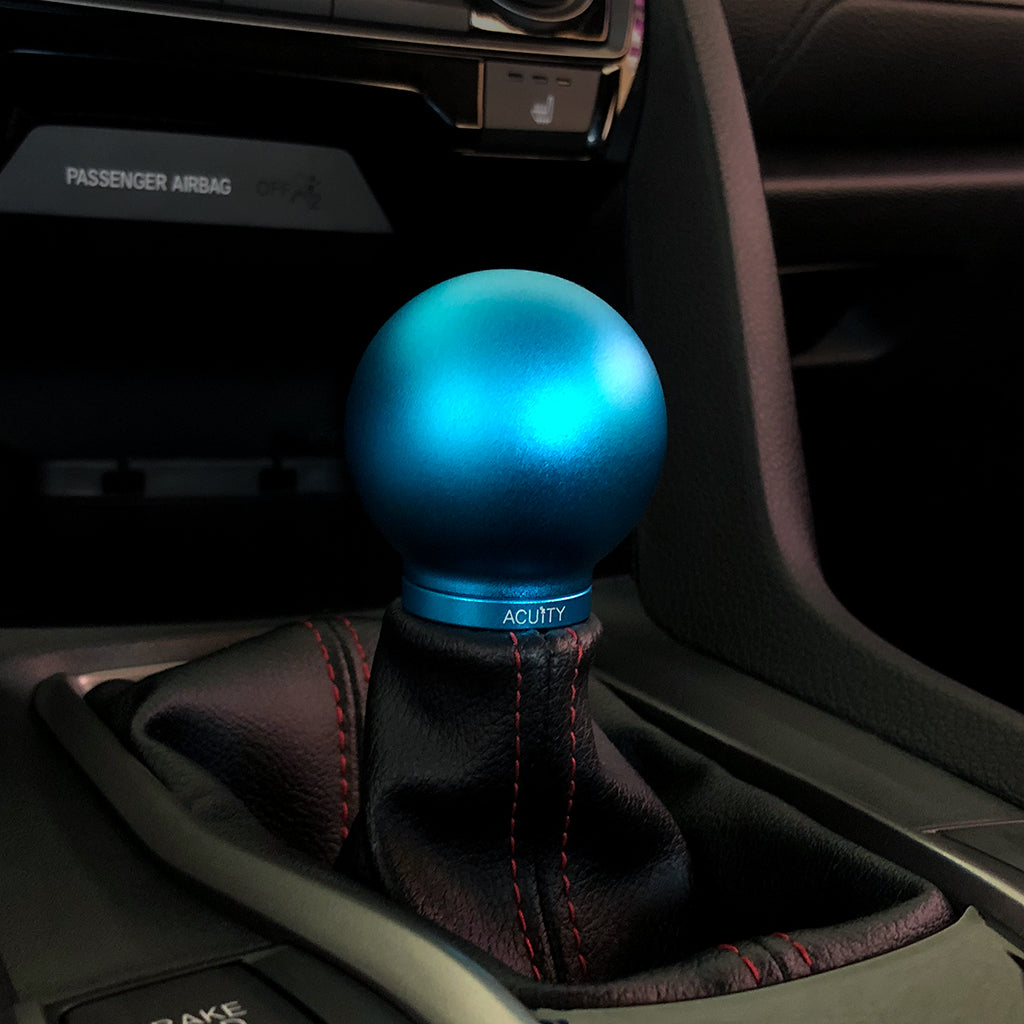 ACUITY POCO Low-Profile Shift Knob in Satin Teal Finish (M10X1.5)