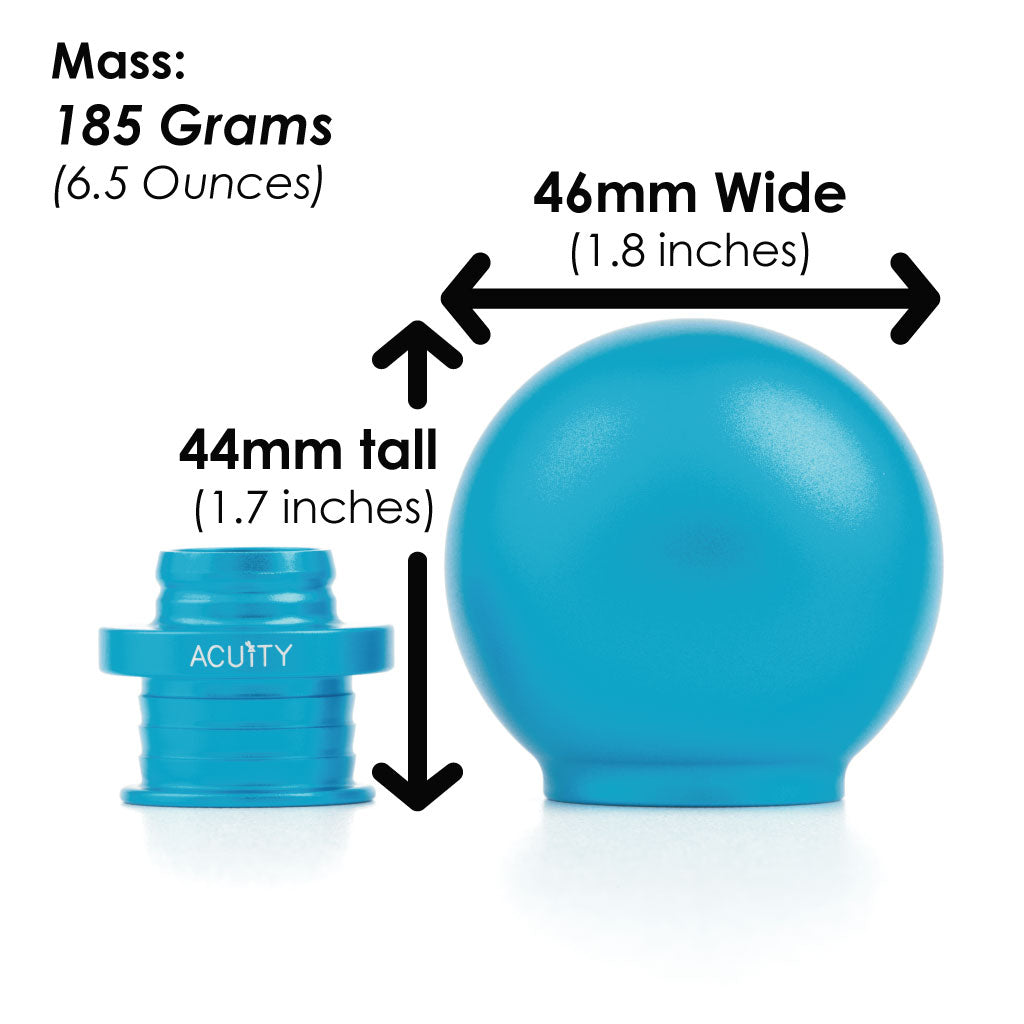 ACUITY POCO Low-Profile Shift Knob in Satin Teal Finish (M10X1.5)