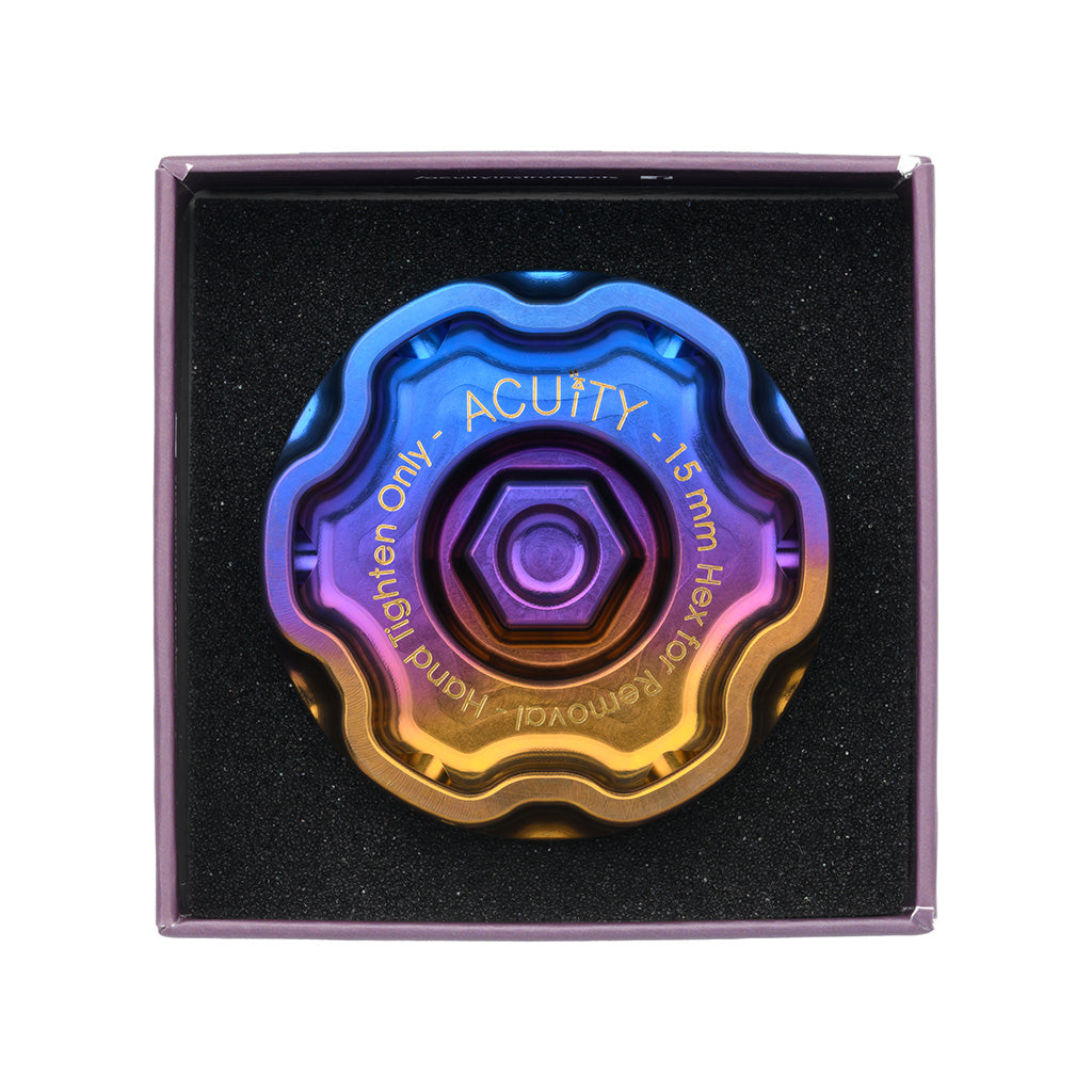 ACUITY Podium-Ti Oil Cap in Burnt Titanium Finish for Hondas/Acuras