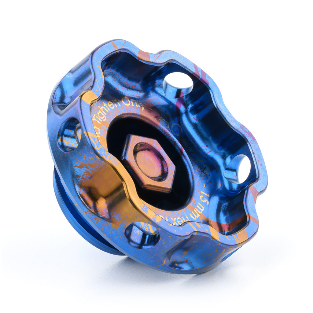 ACUITY Podium-Ti Oil Cap in Splatter Titanium Finish for Hondas/Acuras
