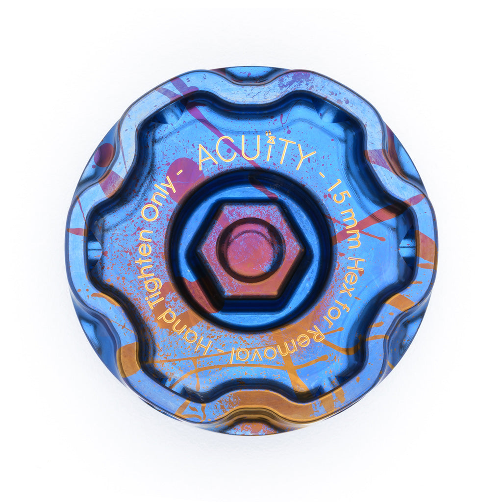 ACUITY Podium-Ti Oil Cap in Splatter Titanium Finish for Hondas/Acuras