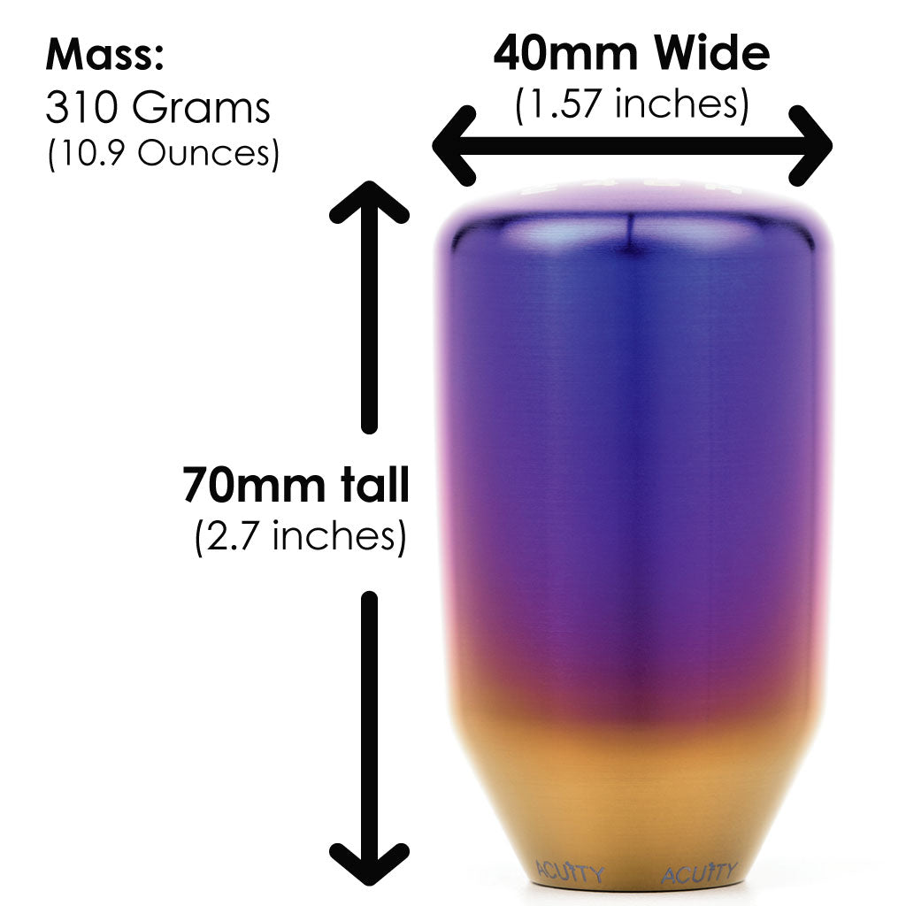 ACUITY ESCO-Ti Shift Knob in Burnt Titanium Finish (M10X1.5)