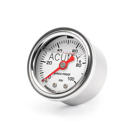 ACUITY 100 PSI Fuel Pressure Gauge in Polished Stainless Finish