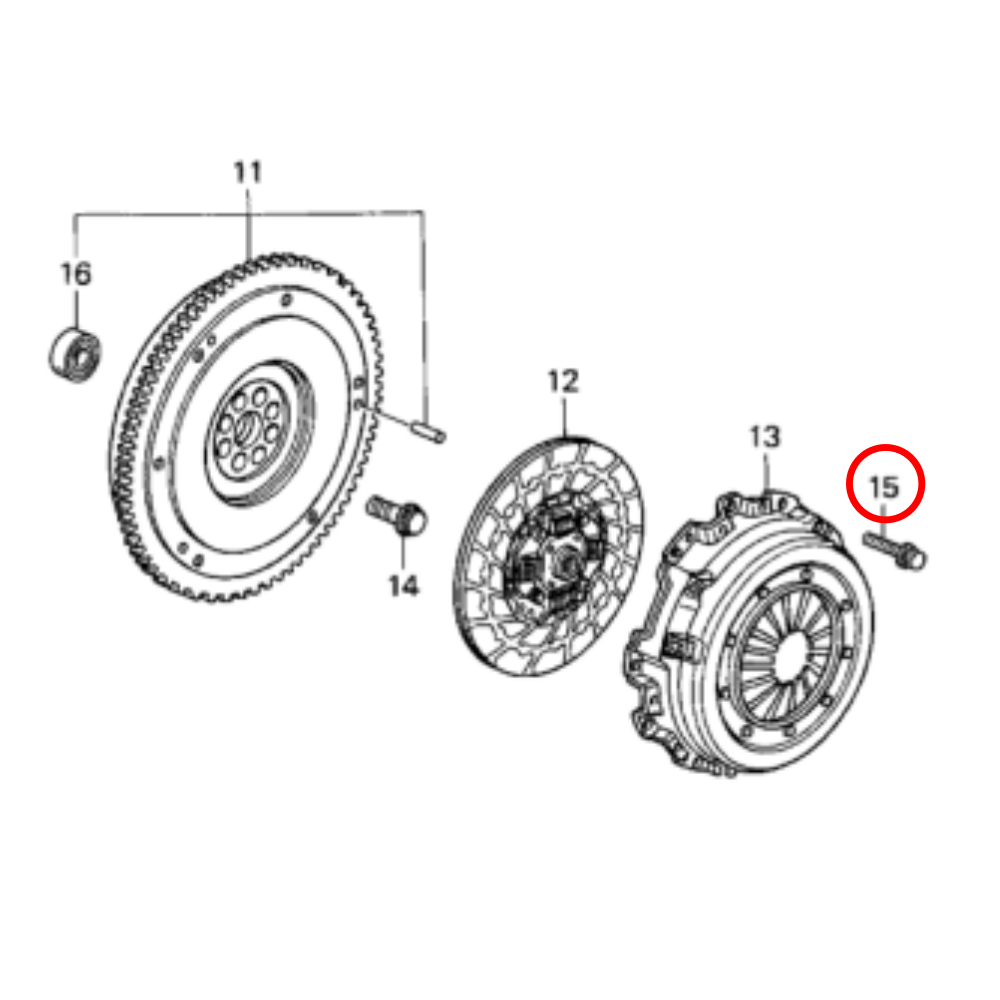 GENUINE HONDA CLUTCH COVER BOLTS K-SERIES B-SERIES K20A K20Z B16 B18