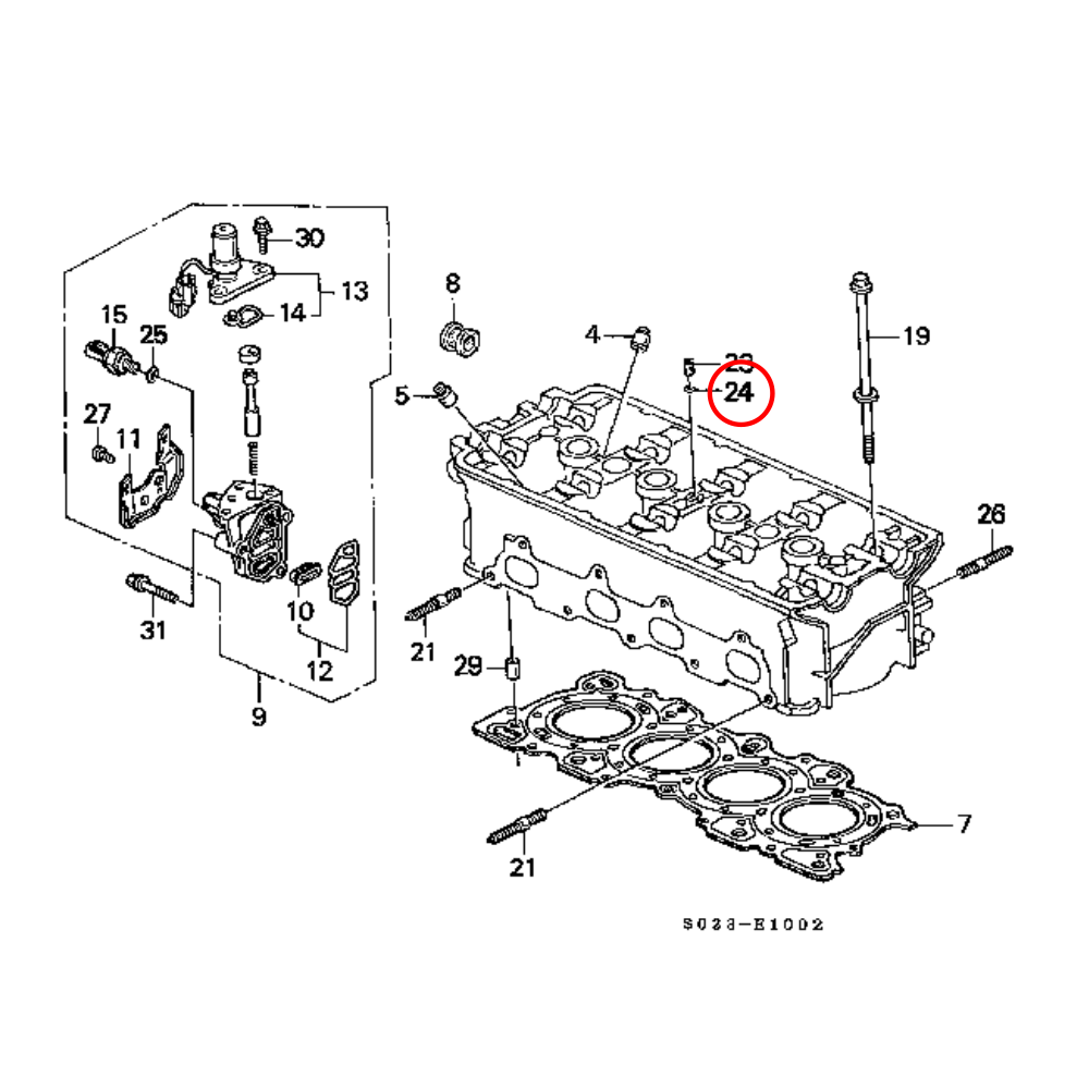 GENUINE HONDA O-RING SEAL 8.8 x 1.9 VTEC CYLINDER HEAD