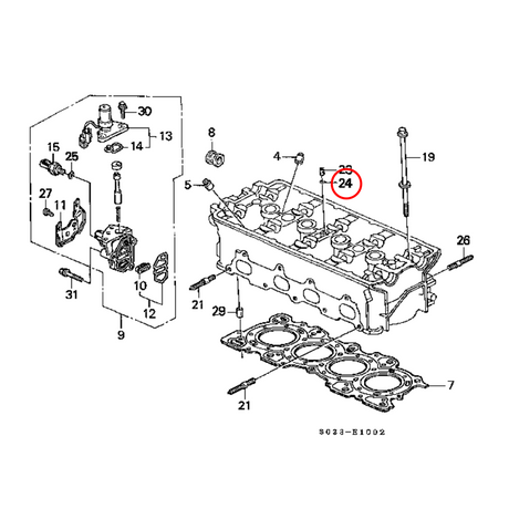 GENUINE HONDA O-RING SEAL 8.8 x 1.9 VTEC CYLINDER HEAD
