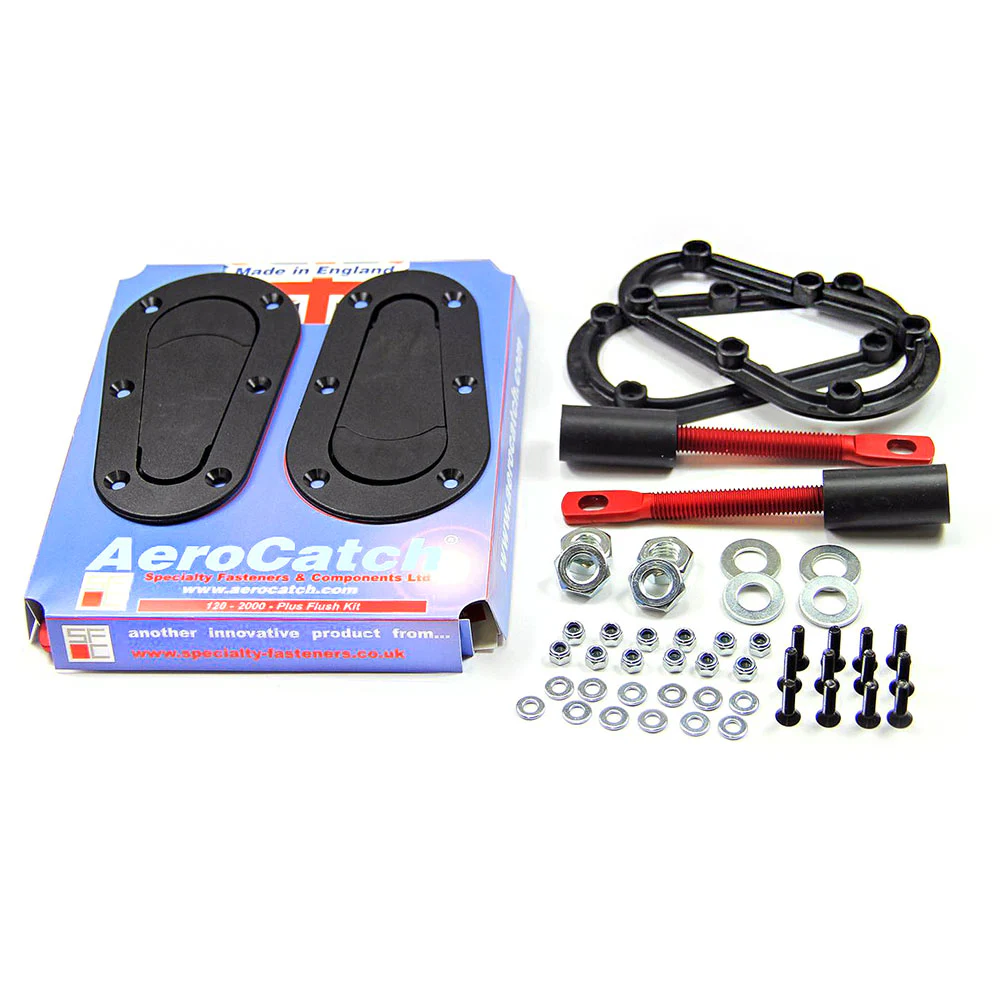 AEROCATCH 120 PLUS FLUSH SERIES LOCKING BONNET HOOD PINS CATCHES (ABOVE)