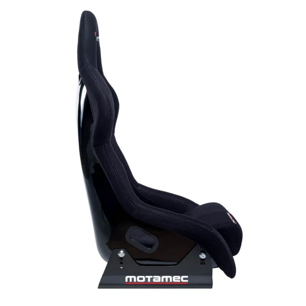 MOTAMEC RACING EVO-ONE FIA APPROVED RACE SEAT FIBERGLASS SHELL SIDE MOUNT BLACK