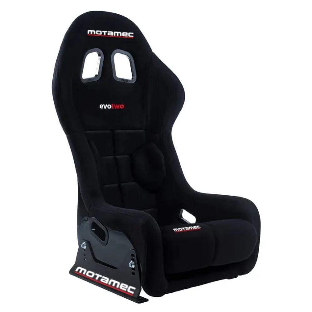MOTAMEC RACING EVO-TWO FIA APPROVED RACE SEAT GRP SHELL SIDE MOUNT BLACK HANS