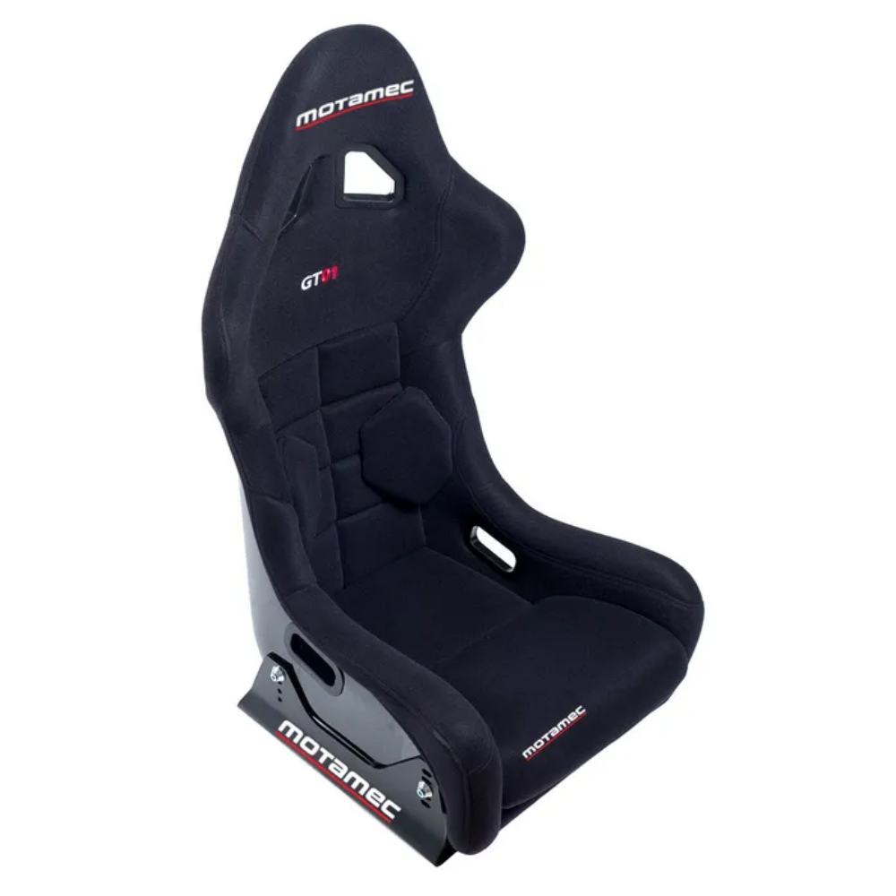 MOTAMEC RACING GT01 RACE SEAT FIBERGLASS SHELL SIDE MOUNT BLACK - NON FIA