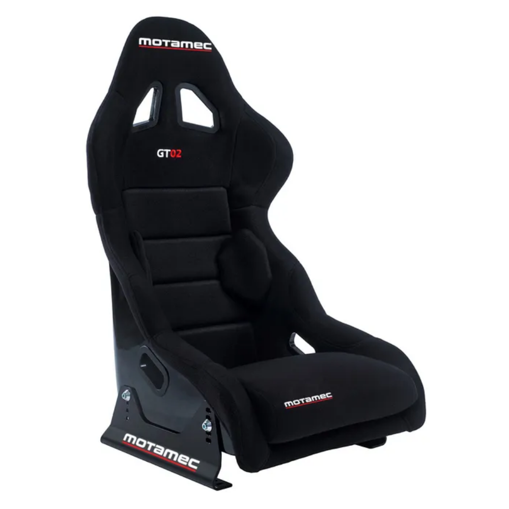 MOTAMEC RACING GT02 RACE SEAT FIBERGLASS SHELL SIDE MOUNT BLACK - NON FIA
