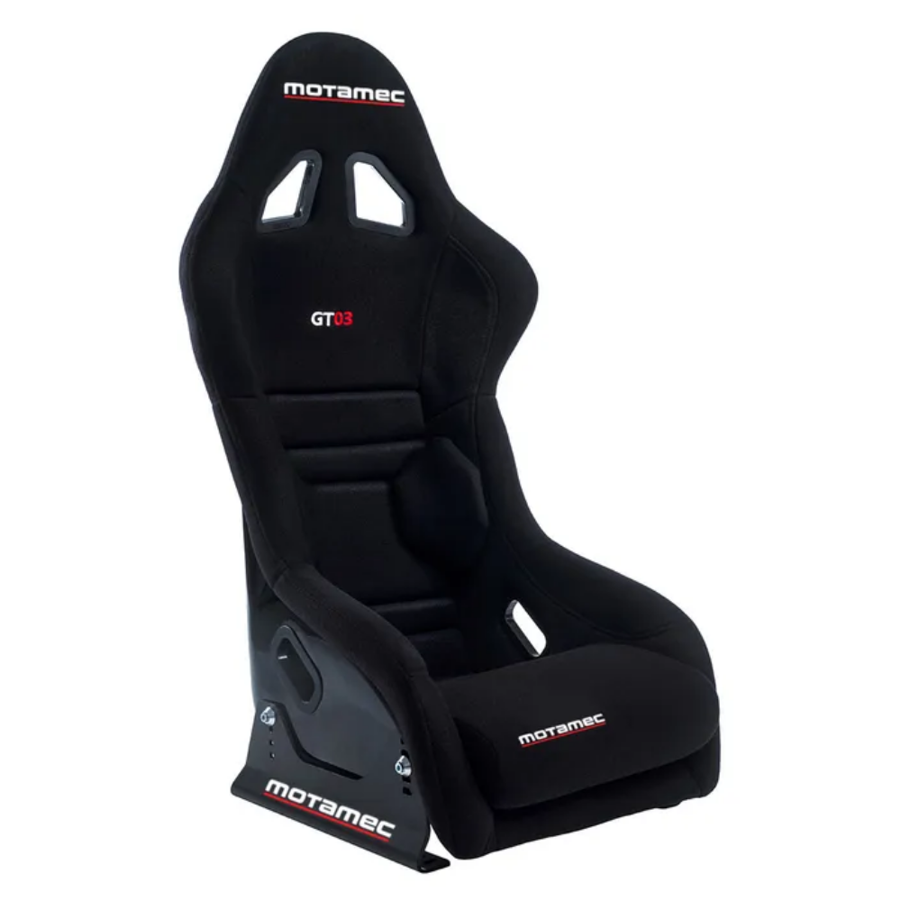 MOTAMEC RACING GT03 RACE SEAT FIBERGLASS SHELL SIDE MOUNT BLACK - NON FIA