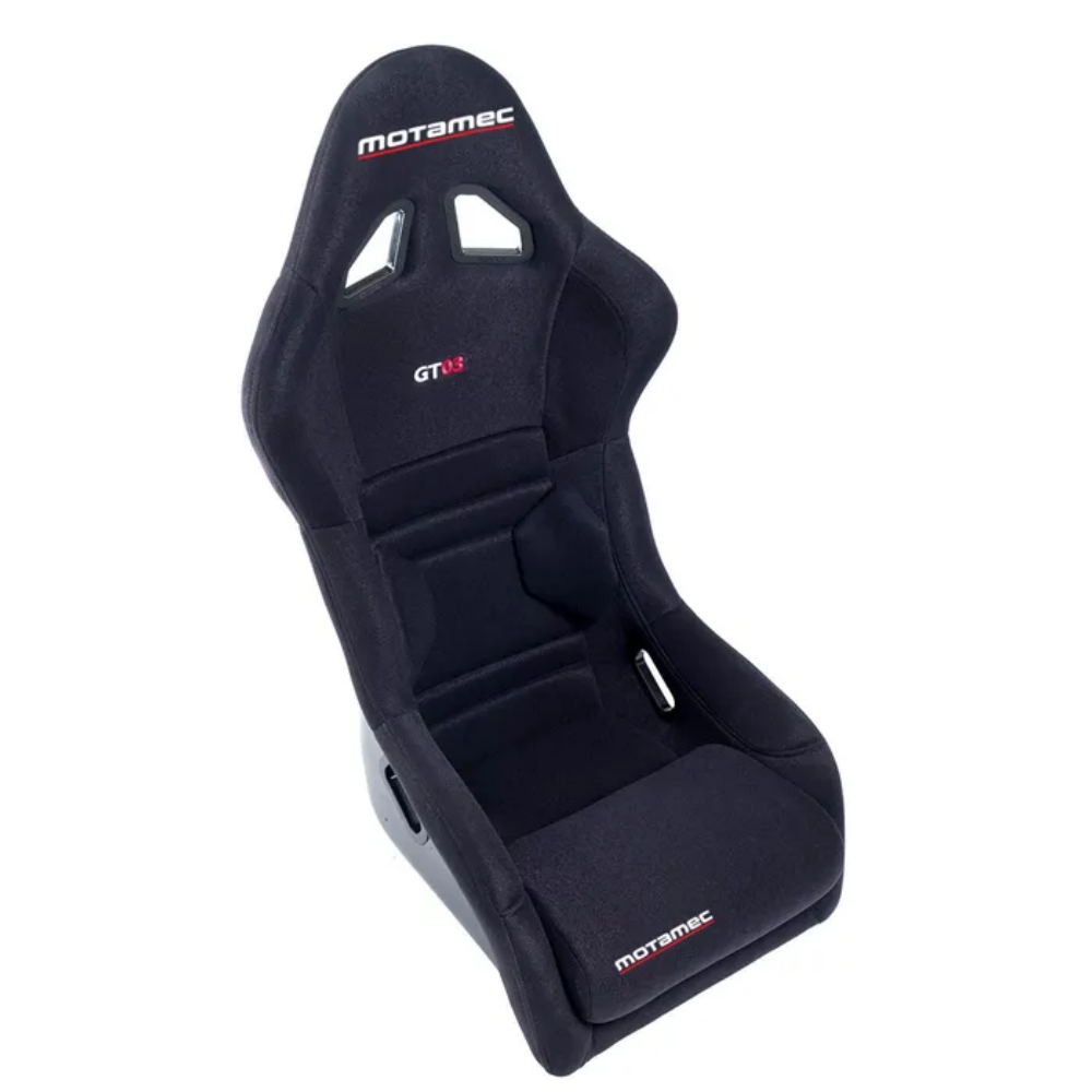 MOTAMEC RACING GT03 RACE SEAT FIBERGLASS SHELL SIDE MOUNT BLACK - NON FIA