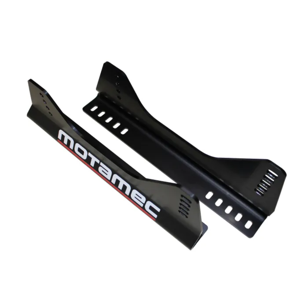 MOTAMEC SEAT SIDE MOUNTS ALLOY BRACKETS UNIVERSAL FITS SPARCO OMP WITH STICKERS