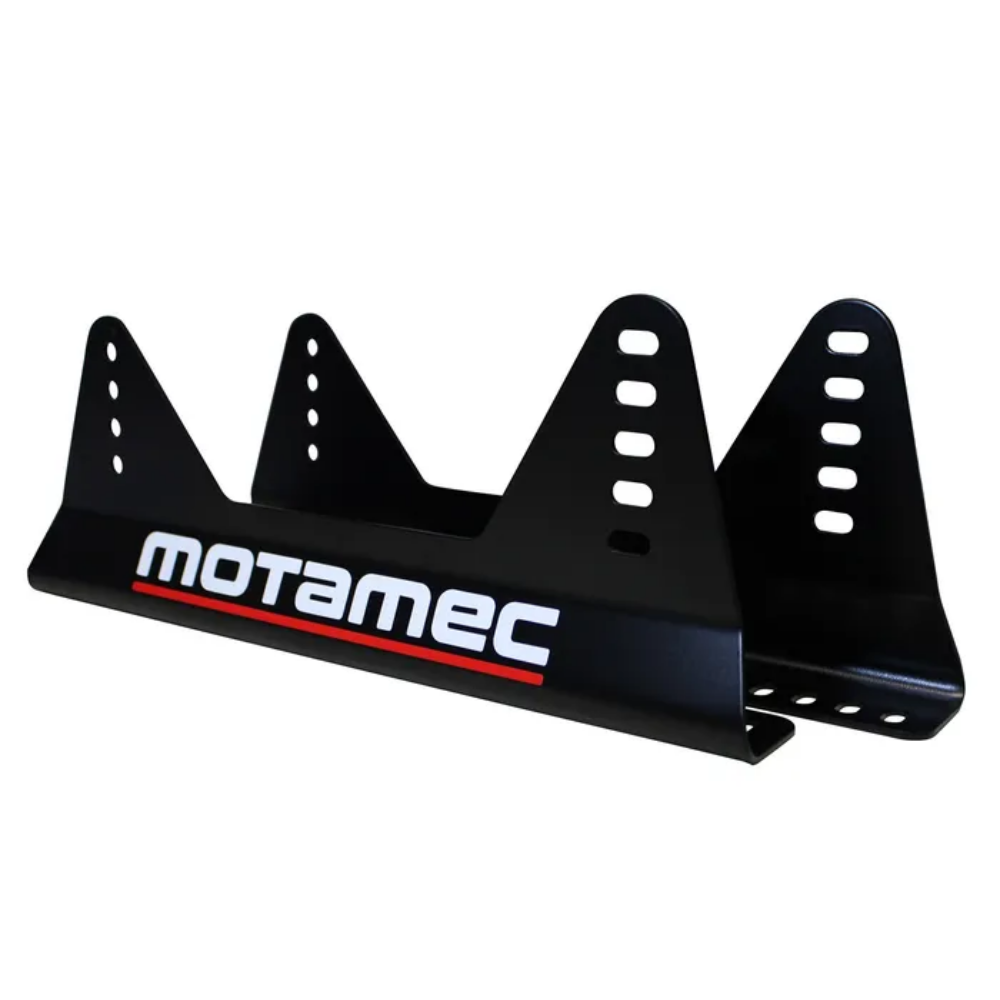 MOTAMEC SEAT SIDE MOUNTS STEEL BRACKETS UNIVERSAL FITS SPARCO OMP WITH STICKERS