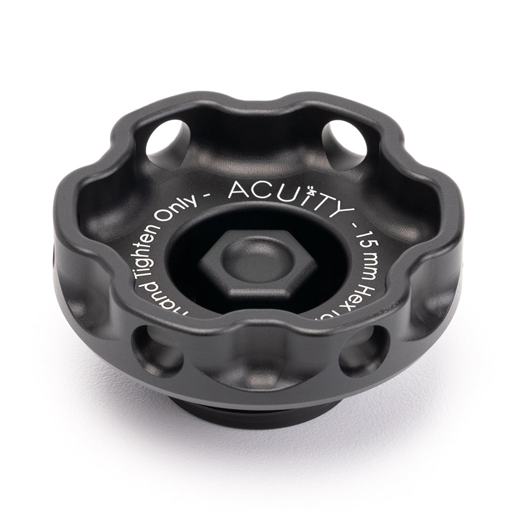 ACUITY Podium Oil Cap in Satin Black for Hondas/Acuras