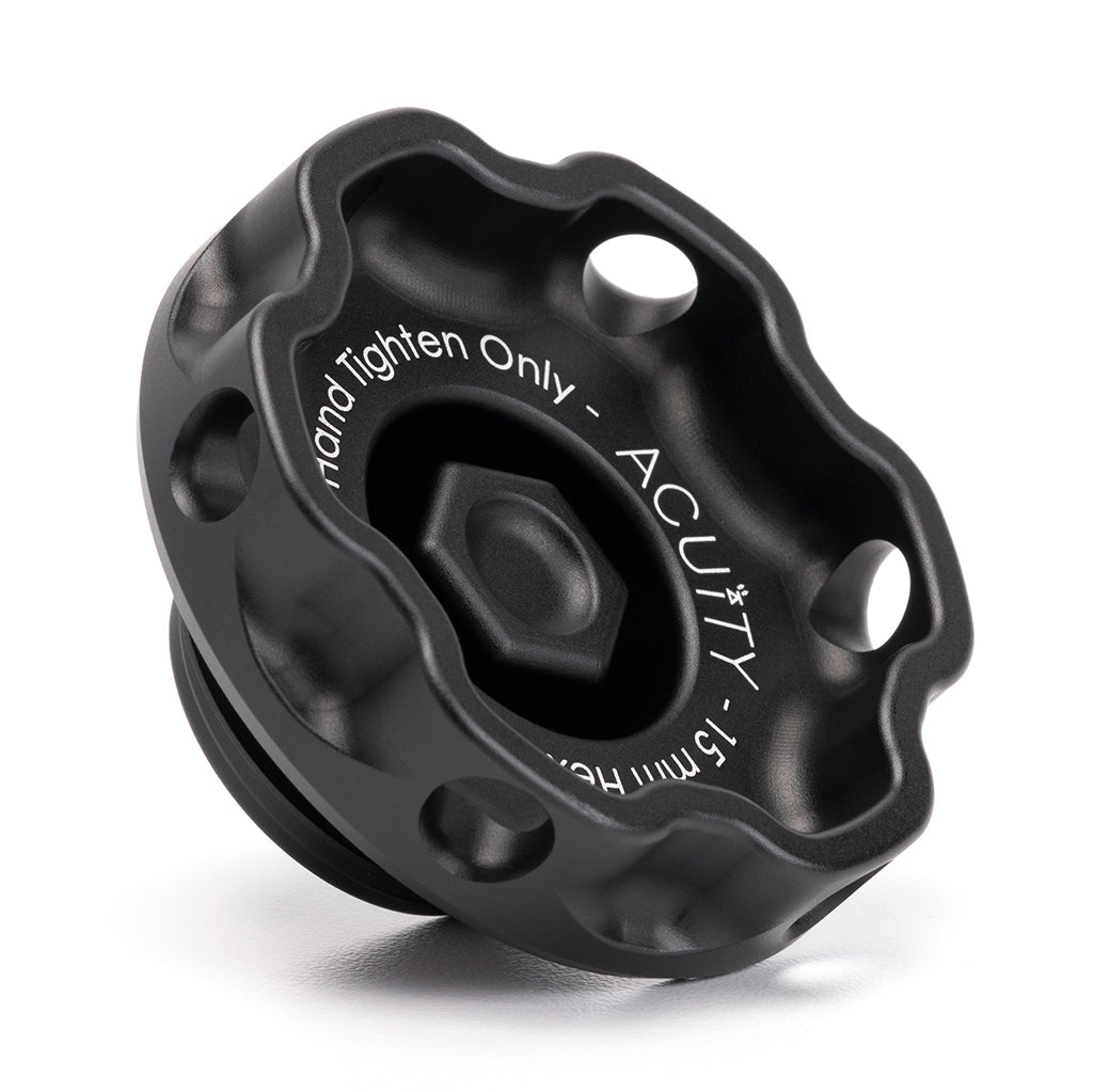 ACUITY Podium Oil Cap in Satin Black for Hondas/Acuras