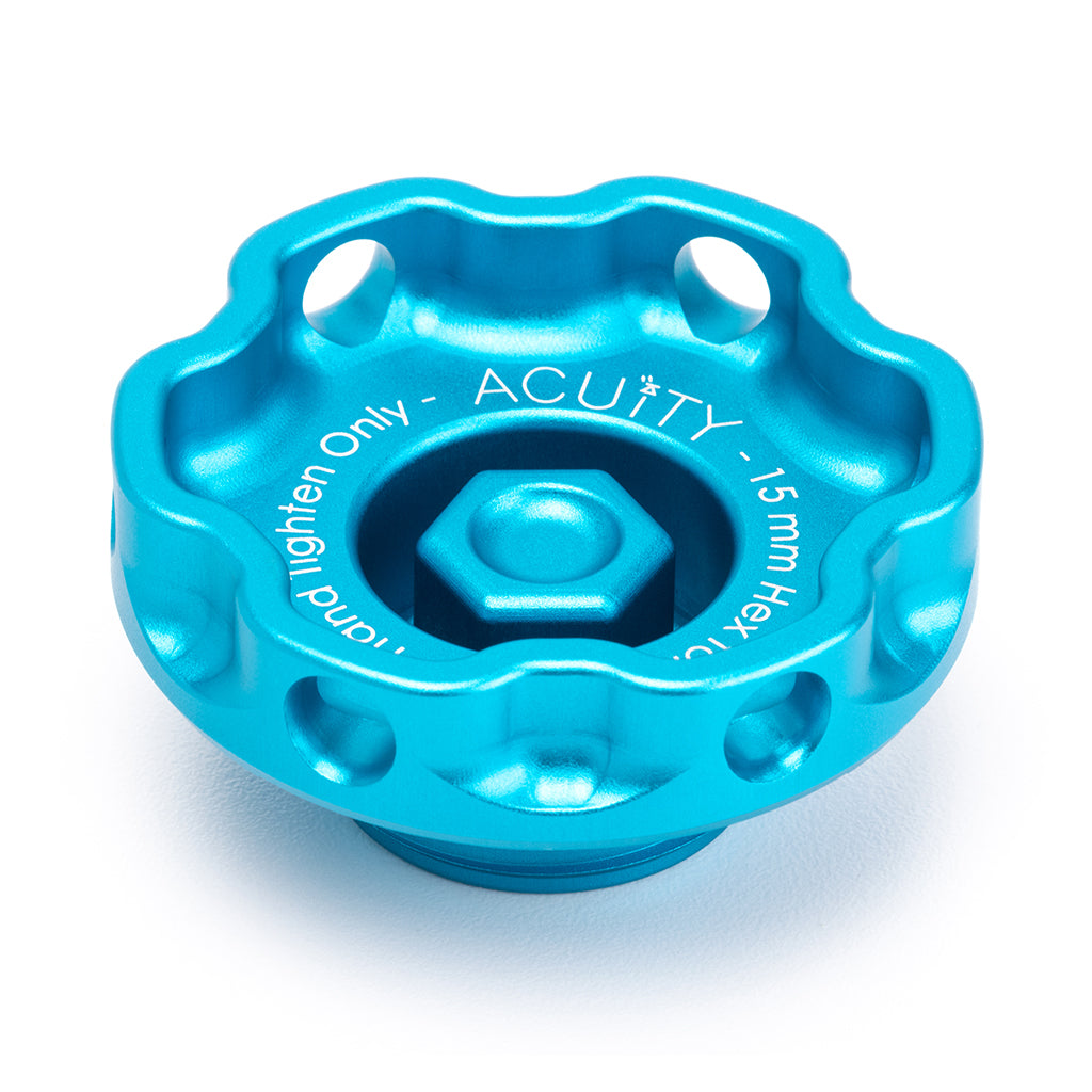 ACUITY Podium Oil Cap in Satin Teal for Hondas/Acuras