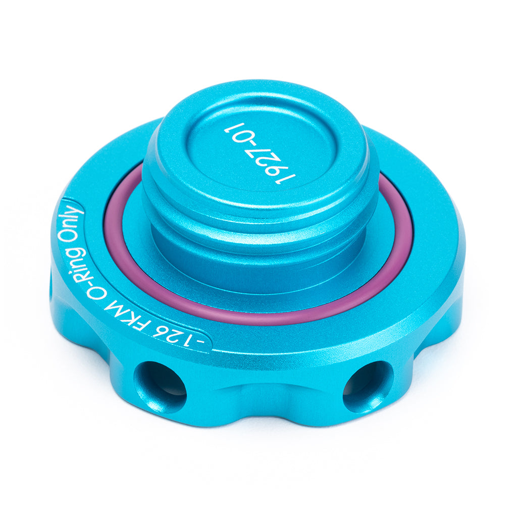 ACUITY Podium Oil Cap in Satin Teal for Hondas/Acuras