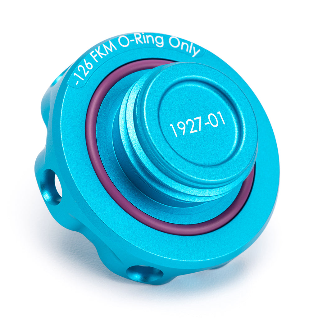 ACUITY Podium Oil Cap in Satin Teal for Hondas/Acuras