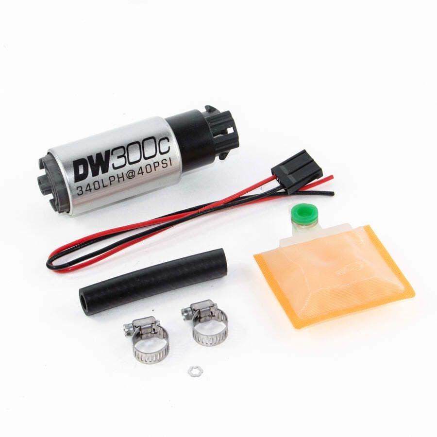 DEATSCHWERKS DW300C 340LPH COMPACT FUEL PUMP IN-TANK  W/ UNIVERSAL INSTALL KIT